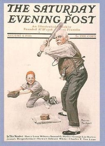 #86 Gramps at the Plate - 1993 Comic Images Norman Rockwell Saturday Evening Post