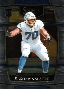 #86 Rashawn Slater - Los Angeles Chargers - 2021 Panini Select - Black and Gold Prizm Die Cut Football