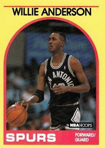 #86 Willie Anderson - San Antonio Spurs - 1989-90 Hoops Superstars Basketball