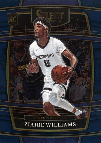 #86 Ziaire Williams - Memphis Grizzlies - 2021-22 Panini Select - Blue Basketball