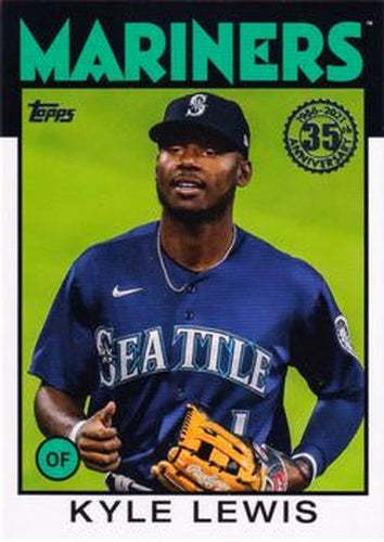 #86B-86 Kyle Lewis - Seattle Mariners - 2021 Topps - 1986 Topps Baseball 35th Anniversary Series One Baseball
