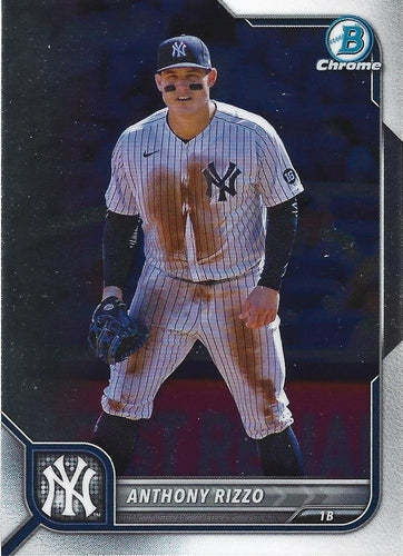 #86 Anthony Rizzo - New York Yankees - 2022 Bowman Chrome Baseball