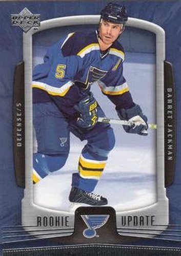#86 Barret Jackman - St. Louis Blues - 2005-06 Upper Deck Rookie Update Hockey