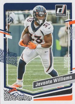 #86 Javonte Williams - Denver Broncos - 2023 Donruss Football