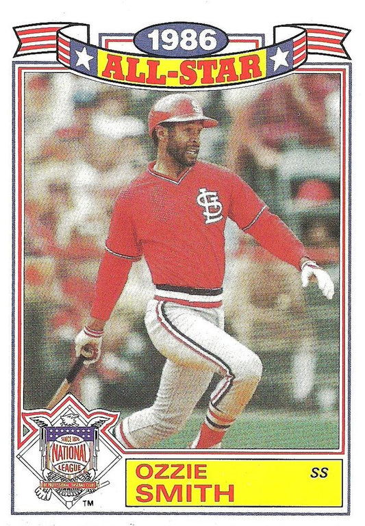#5 Ozzie Smith - St. Louis Cardinals - 1987 Topps - 1986 All-Star Game Commemorative Set (Glossy All-Stars) Baseball