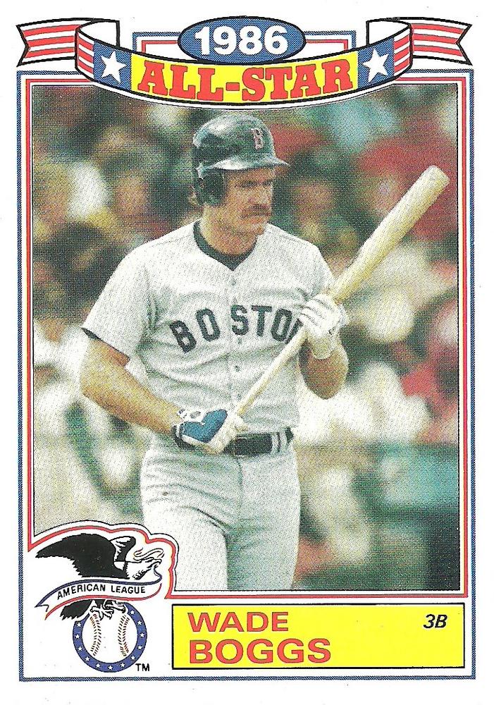 #15 Wade Boggs - Boston Red Sox - 1987 Topps - 1986 All-Star Game Commemorative Set (Glossy All-Stars) Baseball
