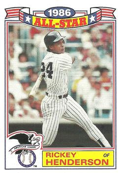 #18 Rickey Henderson - New York Yankees - 1987 Topps - 1986 All-Star Game Commemorative Set (Glossy All-Stars) Baseball