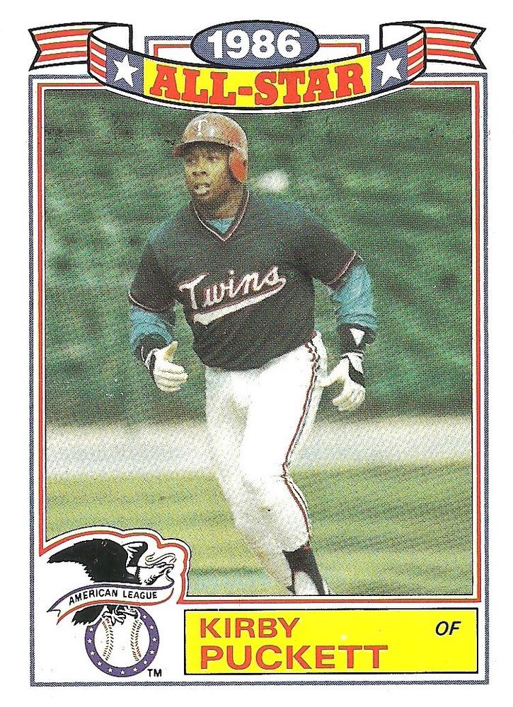 #19 Kirby Puckett - Minnesota Twins - 1987 Topps - 1986 All-Star Game Commemorative Set (Glossy All-Stars) Baseball