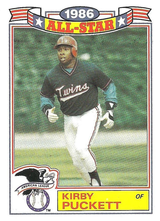 #19 Kirby Puckett - Minnesota Twins - 1987 Topps - 1986 All-Star Game Commemorative Set (Glossy All-Stars) Baseball