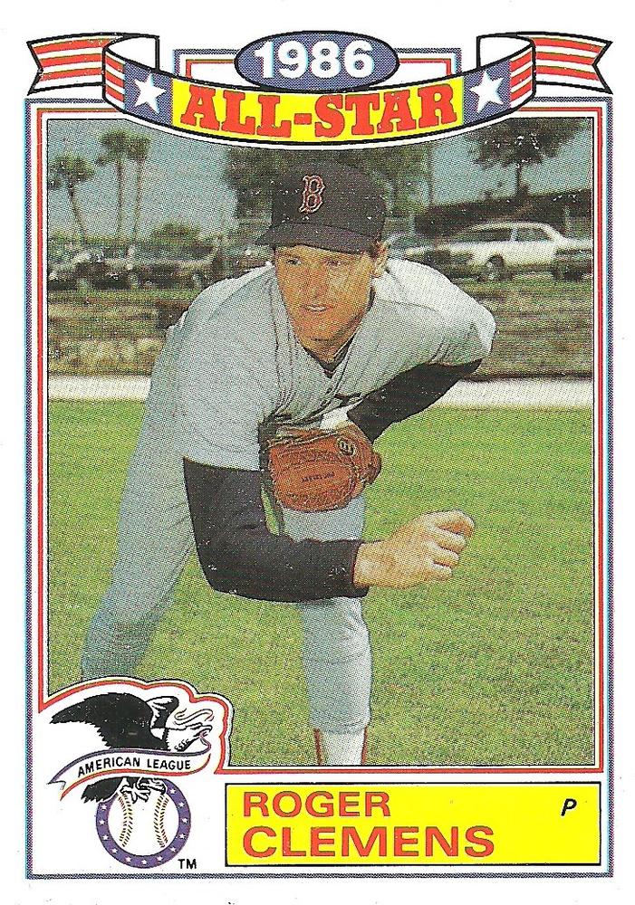 #21 Roger Clemens - Boston Red Sox - 1987 Topps - 1986 All-Star Game Commemorative Set (Glossy All-Stars) Baseball