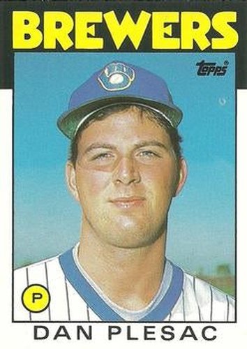 #87T Dan Plesac - Milwaukee Brewers - 1986 Topps Traded Baseball