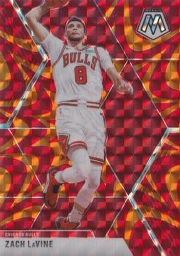 #87 Zach LaVine - Chicago Bulls - 2019-20 Panini Mosaic - Reactive Orange Basketball