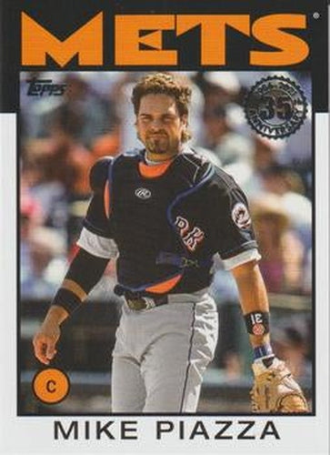 #86B-87 Mike Piazza - New York Mets - 2021 Topps - 1986 Topps Baseball 35th Anniversary Series One Baseball