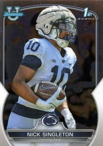 #87 Nick Singleton - Penn State Nittany Lions - 2022 Bowman Chrome University Football