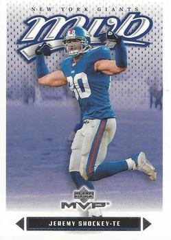 #87 Jeremy Shockey - New York Giants - 2003 Upper Deck MVP Football