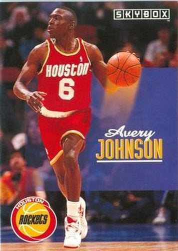 #87 Avery Johnson - Houston Rockets - 1992-93 SkyBox Basketball