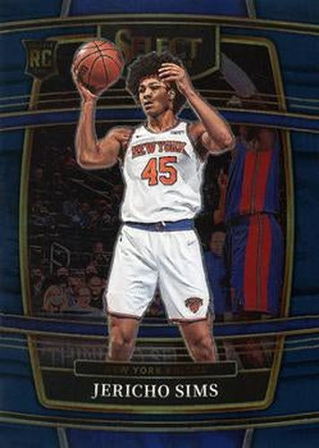 #87 Jericho Sims - New York Knicks - 2021-22 Panini Select - Blue Basketball