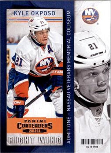#87 Kyle Okposo - New York Islanders - 2013-14 Panini Contenders Hockey
