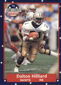#87 Dalton Hilliard - New Orleans Saints - 1991 Fleer Stars 'n Stripes Football