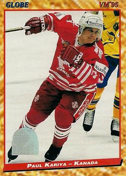 #91 Paul Kariya - Canada - 1995 Semic Globe VM (Swedish) Hockey