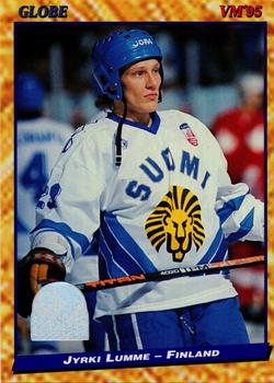 #129 Jyrki Lumme - Finland - 1995 Semic Globe VM (Swedish) Hockey