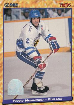 #133 Teppo Numminen - Finland - 1995 Semic Globe VM (Swedish) Hockey