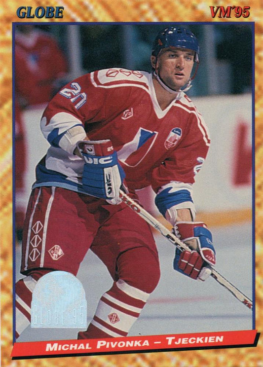 #156 Michal Pivonka - Czech Republic - 1995 Semic Globe VM (Swedish) Hockey