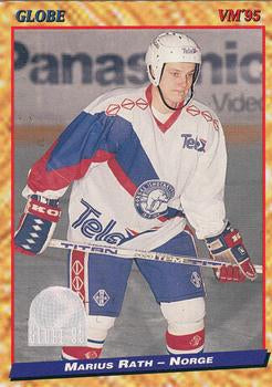 #195 Marius Rath - Norway - 1995 Semic Globe VM (Swedish) Hockey