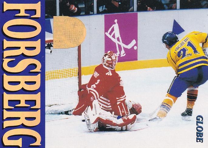 #253 Peter Forsberg - Sweden - 1995 Semic Globe VM (Swedish) Hockey