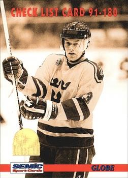 #269 Checklist Card 91-180 - Sweden - 1995 Semic Globe VM (Swedish) Hockey