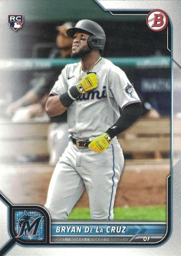 #88 Bryan De La Cruz - Miami Marlins - 2022 Bowman Baseball