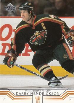 #88 Darby Hendrickson - Minnesota Wild - 2001-02 Upper Deck Hockey