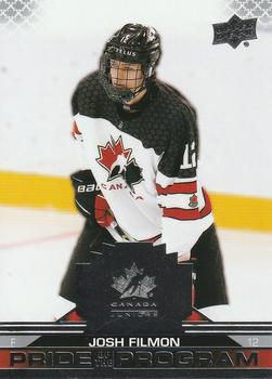 #88 Josh Filmon - Canada - 2022-23 Upper Deck Team Canada Juniors Hockey