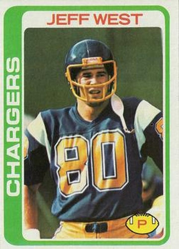 #88 Jeff West - San Diego Chargers - 1978 Topps Football
