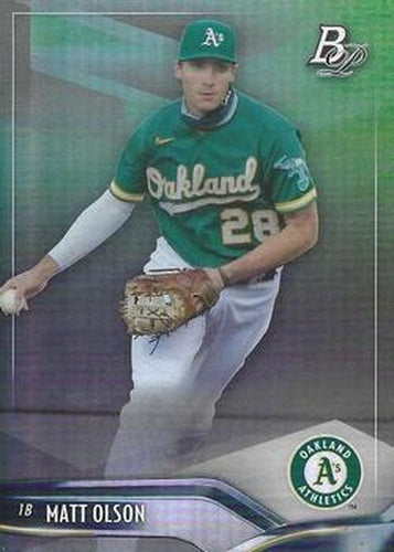 #88 Matt Olson - Oakland Athletics - 2021 Bowman Platinum Baseball