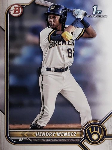 #BP-88 Hendry Mendez - Milwaukee Brewers - 2022 Bowman - Prospects Baseball