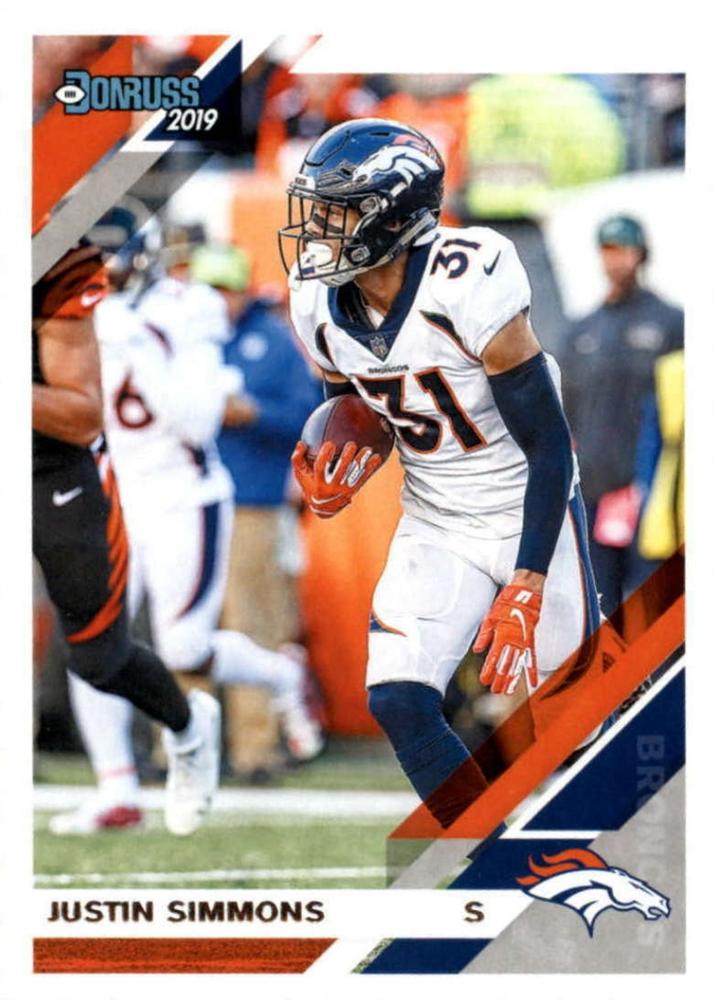#88 Justin Simmons - Denver Broncos - 2019 Donruss Football