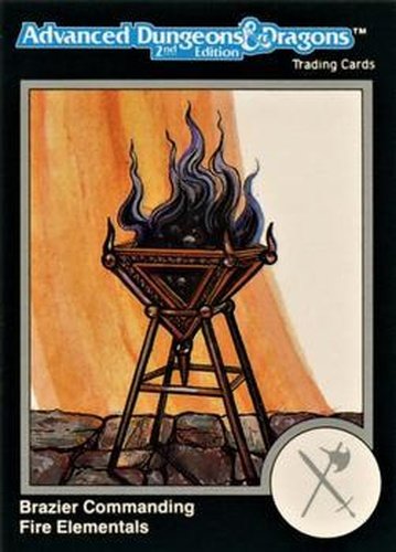 #88 Brazier Commanding Fire Elementals - 1991 TSR Advanced Dungeons & Dragons - Silver