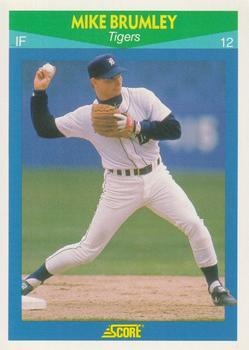 #88 Mike Brumley - Detroit Tigers - 1990 Score Rising Stars Baseball