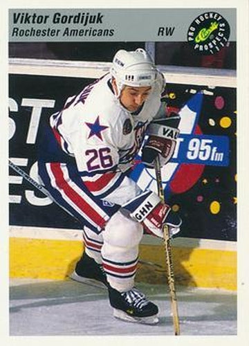 #88 Viktor Gordiouk - Rochester Americans - 1993 Classic Pro Prospects Hockey