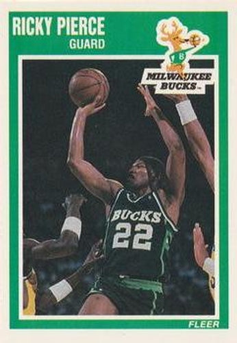 #88 Ricky Pierce - Milwaukee Bucks - 1989-90 Fleer Basketball