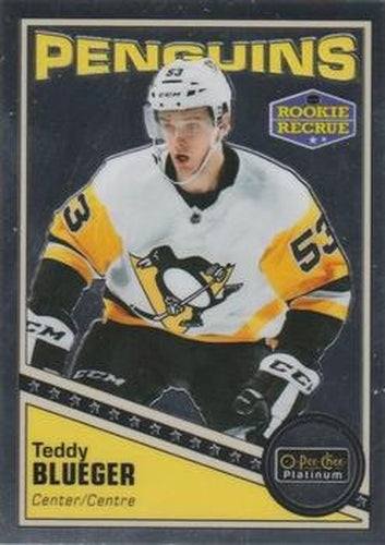 #R-88 Teddy Blueger - Pittsburgh Penguins - 2019-20 O-Pee-Chee Platinum - Retro Hockey