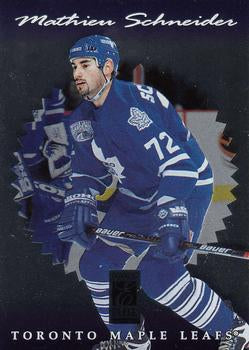 #88 Mathieu Schneider - Toronto Maple Leafs - 1996-97 Donruss Elite Hockey