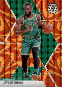 #89 Jaylen Brown - Boston Celtics - 2019-20 Panini Mosaic - Reactive Orange Basketball