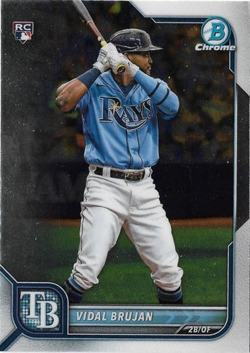 #89 Vidal Brujan - Tampa Bay Rays - 2022 Bowman Chrome Baseball