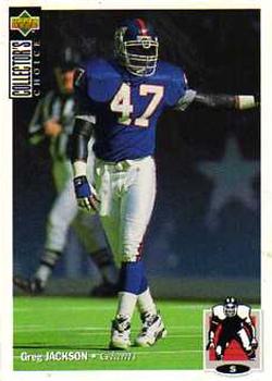 #89 Greg Jackson - New York Giants - 1994 Collector's Choice Football