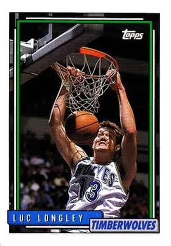#89 Luc Longley - Minnesota Timberwolves - 1992-93 Topps Basketball