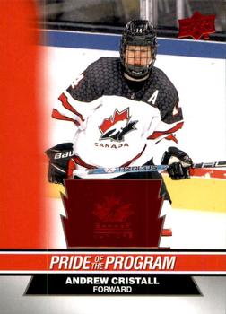 #89 Andrew Cristall - Canada - 2023 Upper Deck Team Canada Juniors - Red Foil Hockey