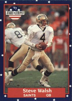 #89 Steve Walsh - New Orleans Saints - 1991 Fleer Stars 'n Stripes Football