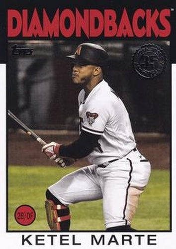 #86B-89 Ketel Marte - Arizona Diamondbacks - 2021 Topps - 1986 Topps Baseball 35th Anniversary Series One Baseball